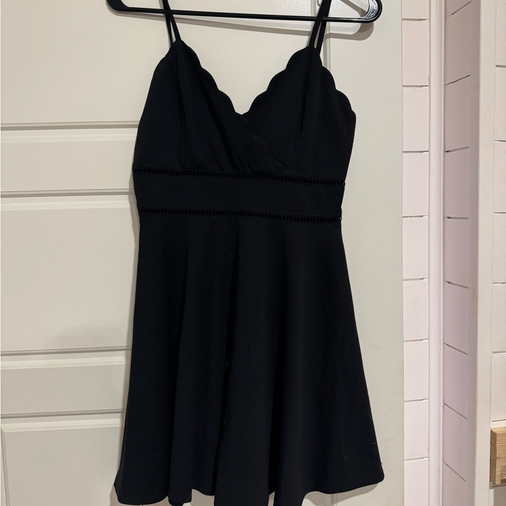 Black Scalloped Dress